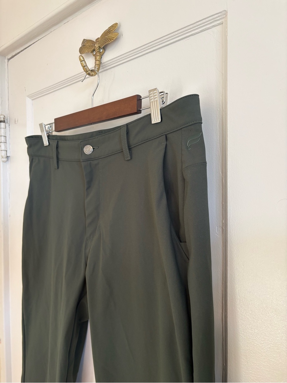 Fabletics Men's Olive Green‎ Performance Pants Waist 35” - Picture 2 of 7
